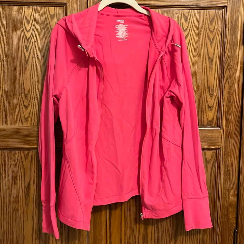 Danskin now pink zip up hoodie